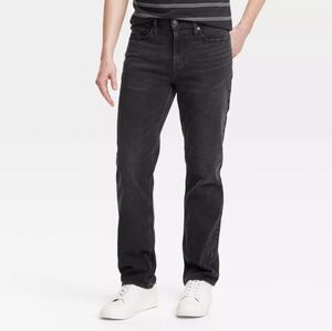 Goodfellow & Co Men's NWT Black Denim Total Flex Straight Fit Jeans